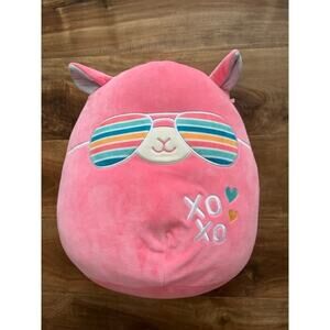 Squishmallows  Pavlo Llama 12" Sunglasses XOXO Valentines Pink Plush